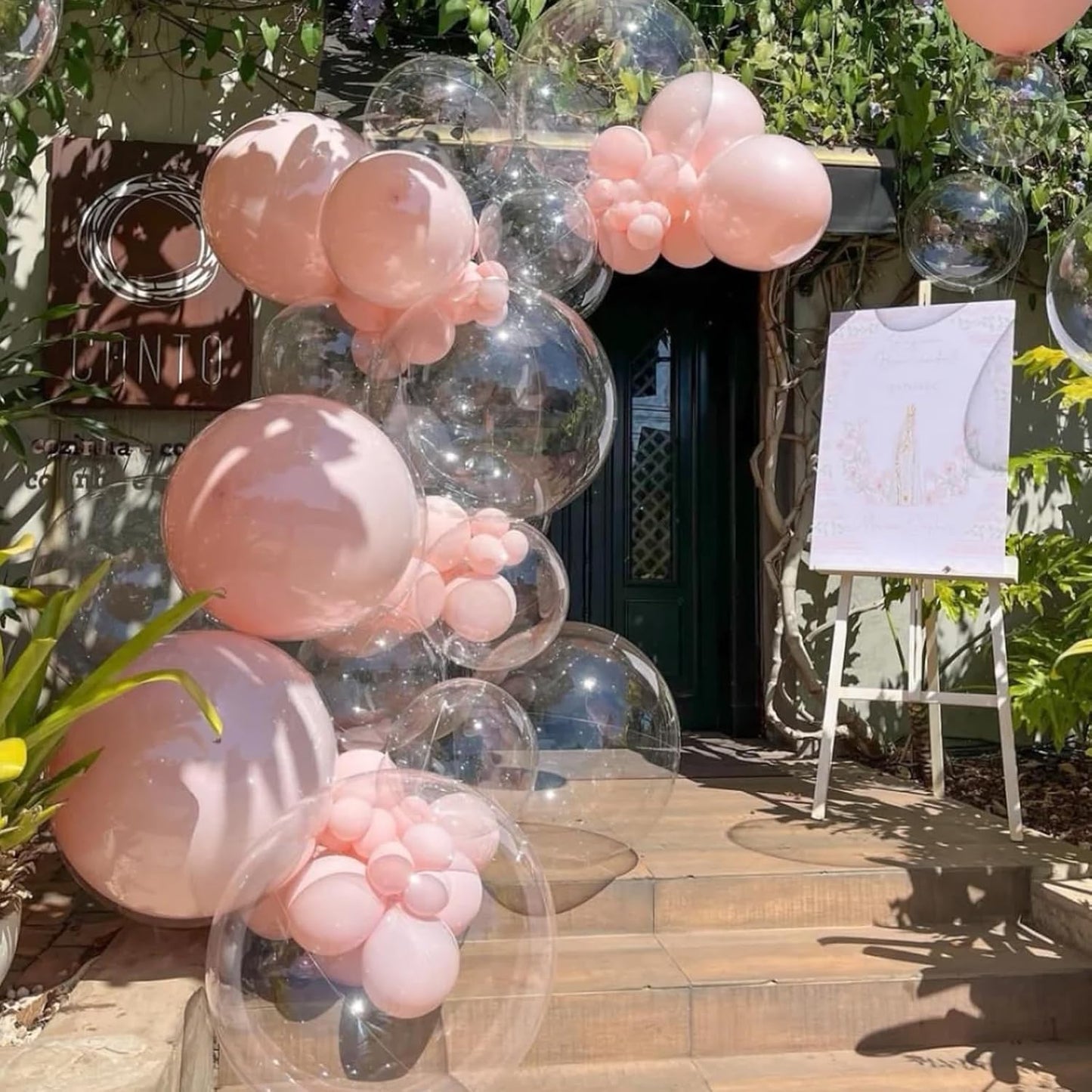 130pcs Clear Balloons Different Sizes 18" 12" 10" 5" Transparent Latex Balloon Garland Arch Kit for Birthday Baby Shower Graduation Wedding Gender Reveal Anniversary Party Decorations