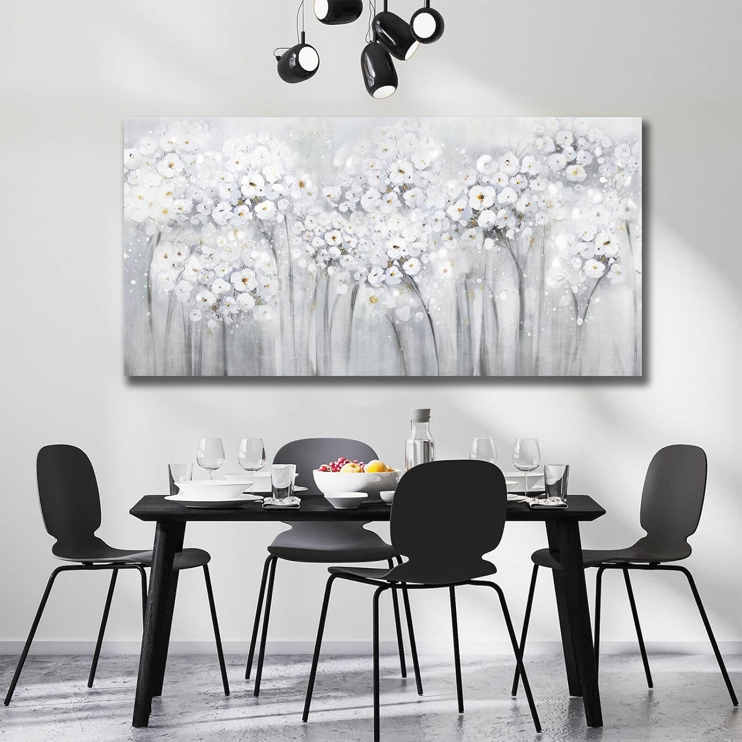Wall Decor for Living Room Landscape Artwork Blossom Oil Paintings for Bedroom Kitchen Office Home Decorations 29"x58"