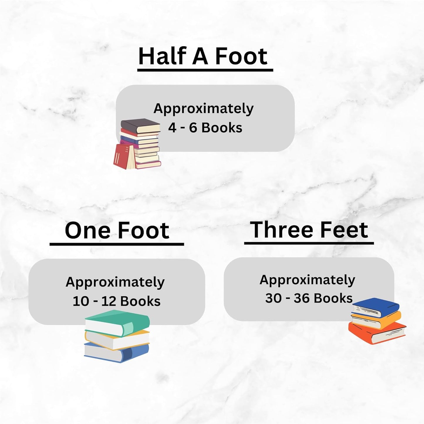 Curated Decorative Books Hardcover Décor Books for Home Décor, Choose Color, Interior Design, Office, Wedding Display, Instant Library, or Staging (Half Foot, Gray)