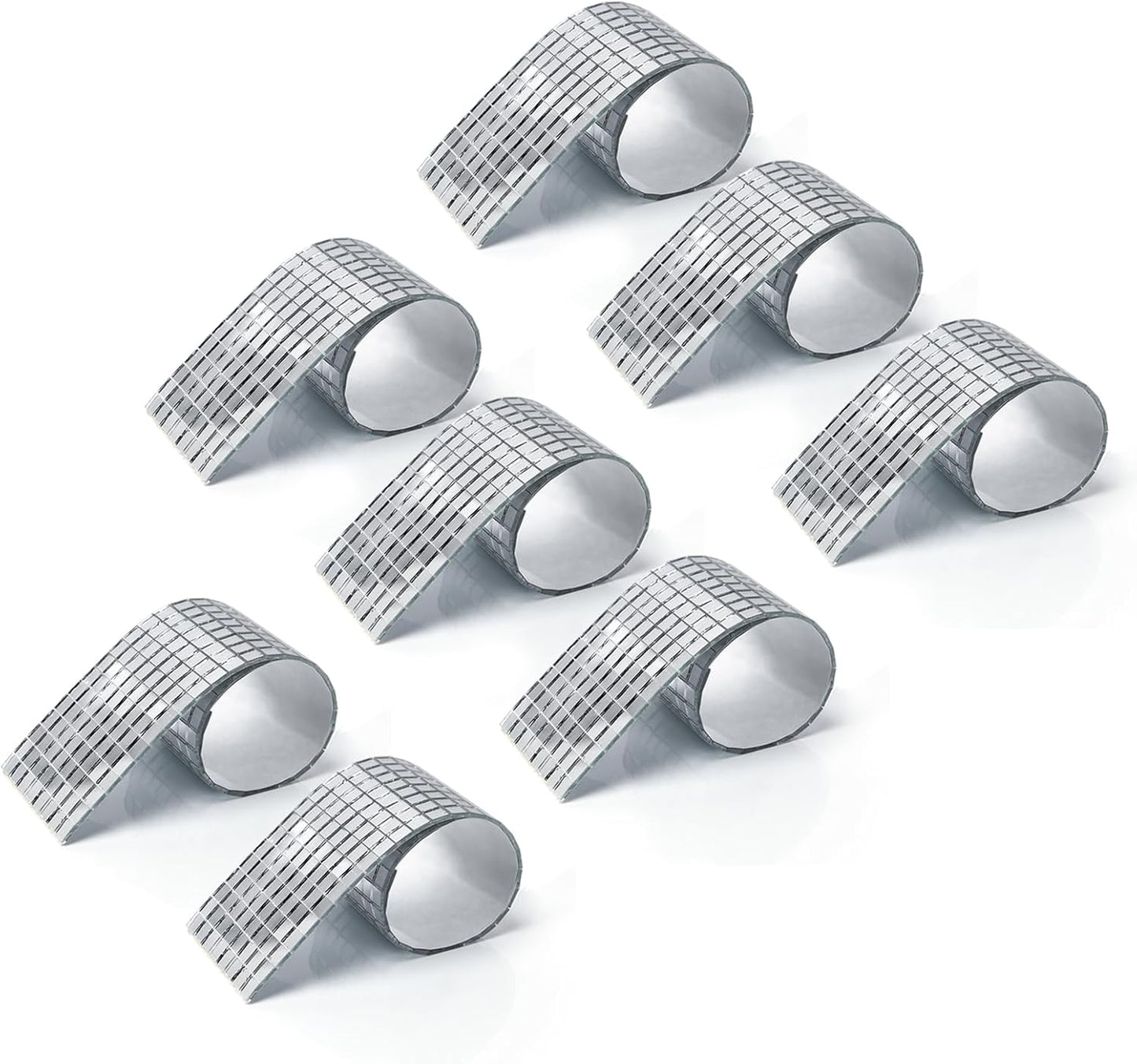 LONGKING Silver Mosaic Mirror Tiles, 3776 Pieces, Self-Adhesive, Modern Style, Ideal for DIY Craft Projects, Bathroom Decor