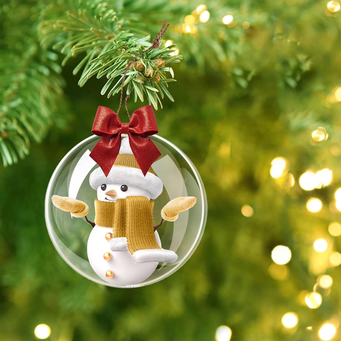 20PCS Christmas Ornaments,8CM Clear Plastic Ornaments Balls,Clear Christmas Ornaments for Crafts,Acrylic Fillable Christmas Tree Ornament Balls for DIY,Wedding,Party and Valentine's Day(L-8CM)