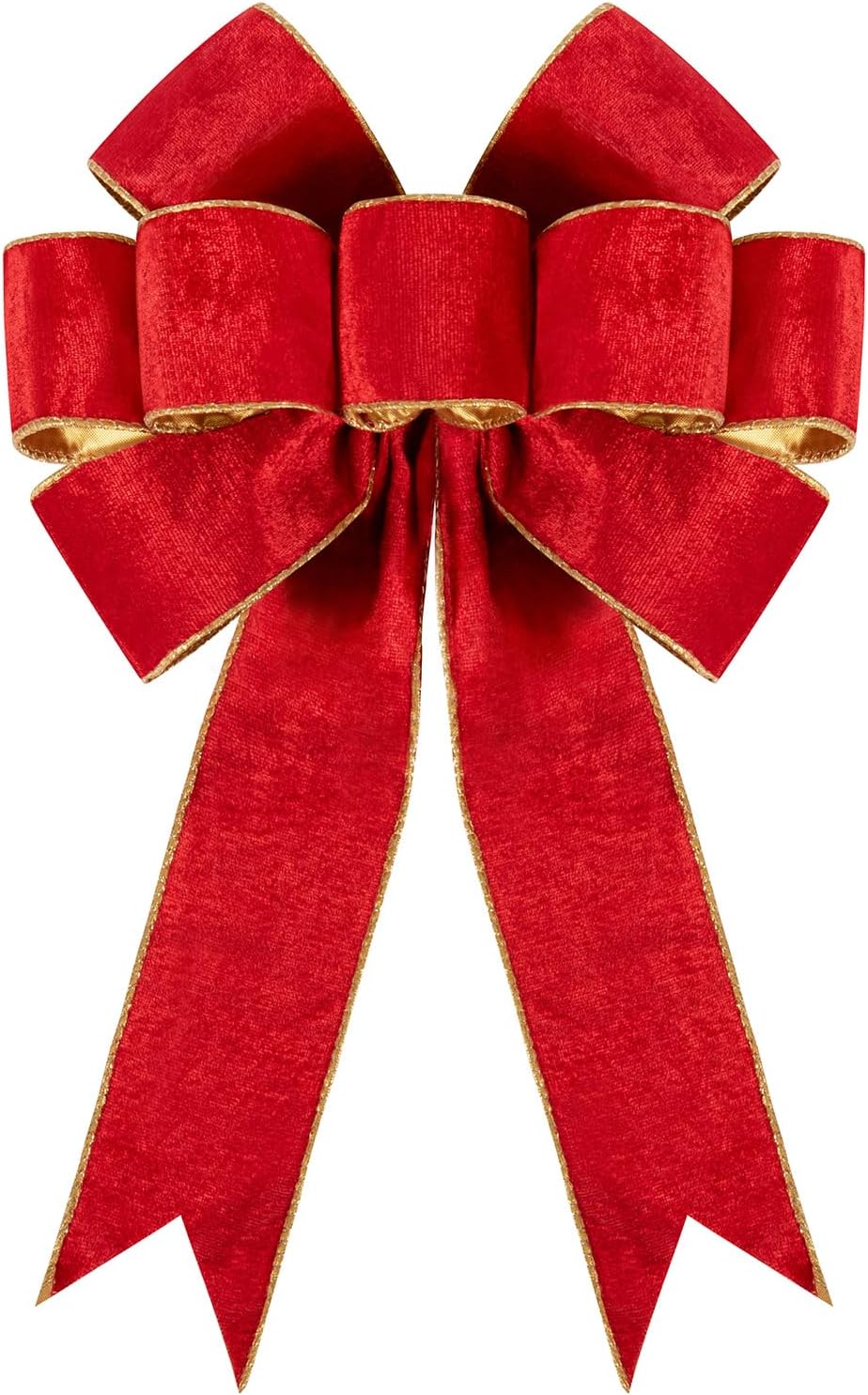 1Pack Large Christmas Bows Velvet Red Bows Holiday Red Christmas Bows Decorations for Wreath Velvet Bows Decor for Christmas Tree Topper, Front Door, Outdoor(14 * 12 inch)