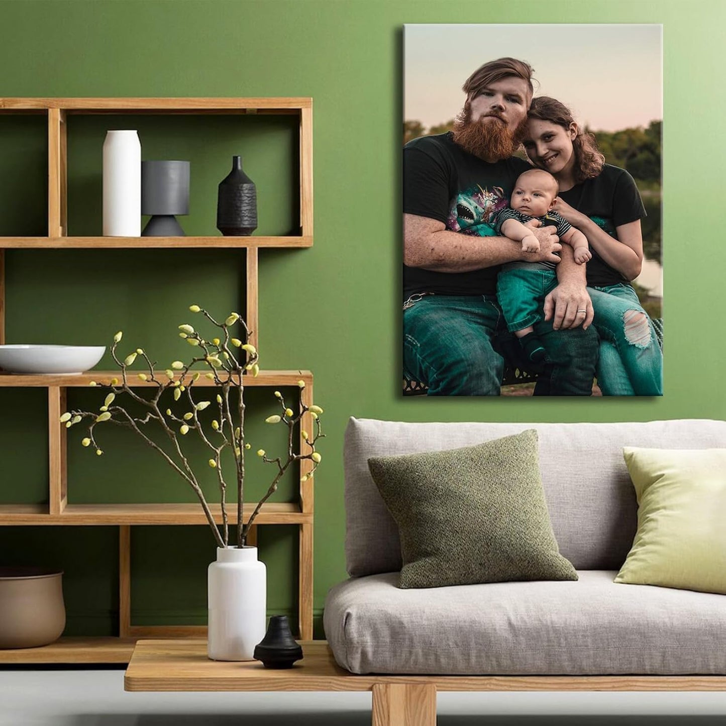 Laoife Custom Canvas Prints with Your Photos 24"x36", Canvas Photo Prints Custom, Personalized Canvas Wall Art for Office Home Bedroom Living Room Wall Decor, Gift for Father's Day Birthday Wedding