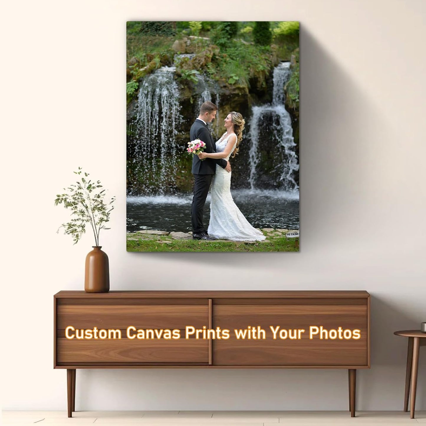 xzartdiy Custom Canvas Prints with Your Photos - Personalized Picture Print Customized Gifts for Family Home Office Wall Art Decor, Wrapped Canvas 12x16inch