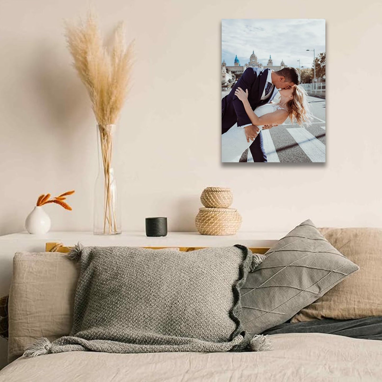 Laoife Custom Canvas Prints with Your Photos 12"x16", Canvas Photo Prints Custom, Personalized Canvas Wall Art for Office Home Bedroom Living Room Wall Decor, Gift for Father's Day Birthday Wedding