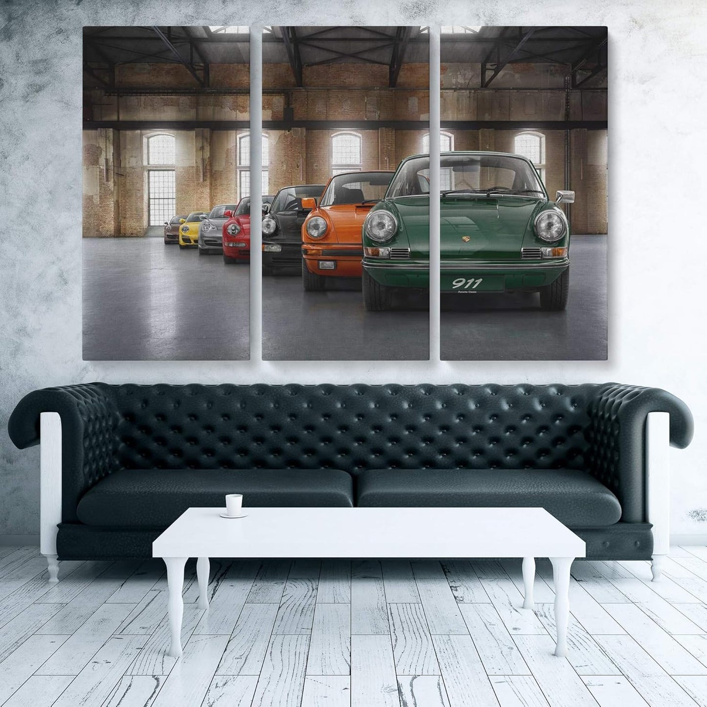Porsche Car 911 Color Revolution Canvas Art Print Picture Wall Home Decor - Various Sizes (24in x 18in Gallery Wrapped)