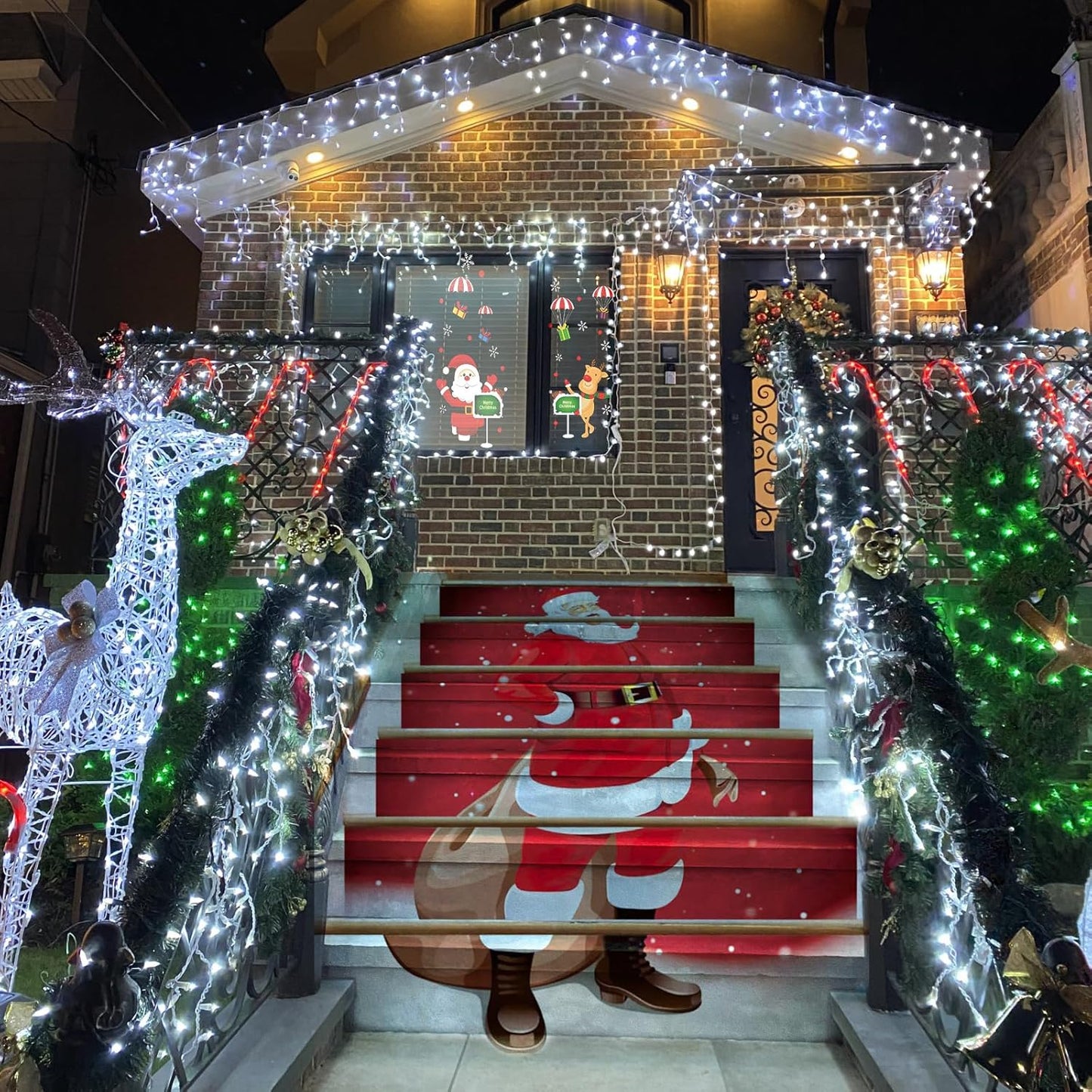 YEGUO 66ft 800 LED Icicle Lights Outdoor Waterproof, 160 Drops Icicle Christmas Light Connectable, 8 Modes White Icicle Xmas Lights with Timer Memory