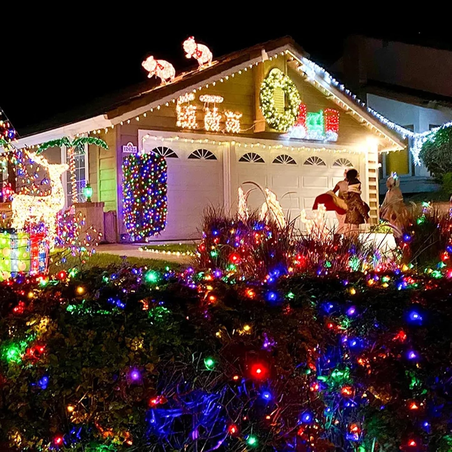 Multi Colored Christmas Lights, 2 Pack Total 40FT 200 Count Incandescent Christmas Mini Tree String Lights, Waterproof Christmas Decorations for Outdoor Indoor Xmas Home Party Garden Yard Decor
