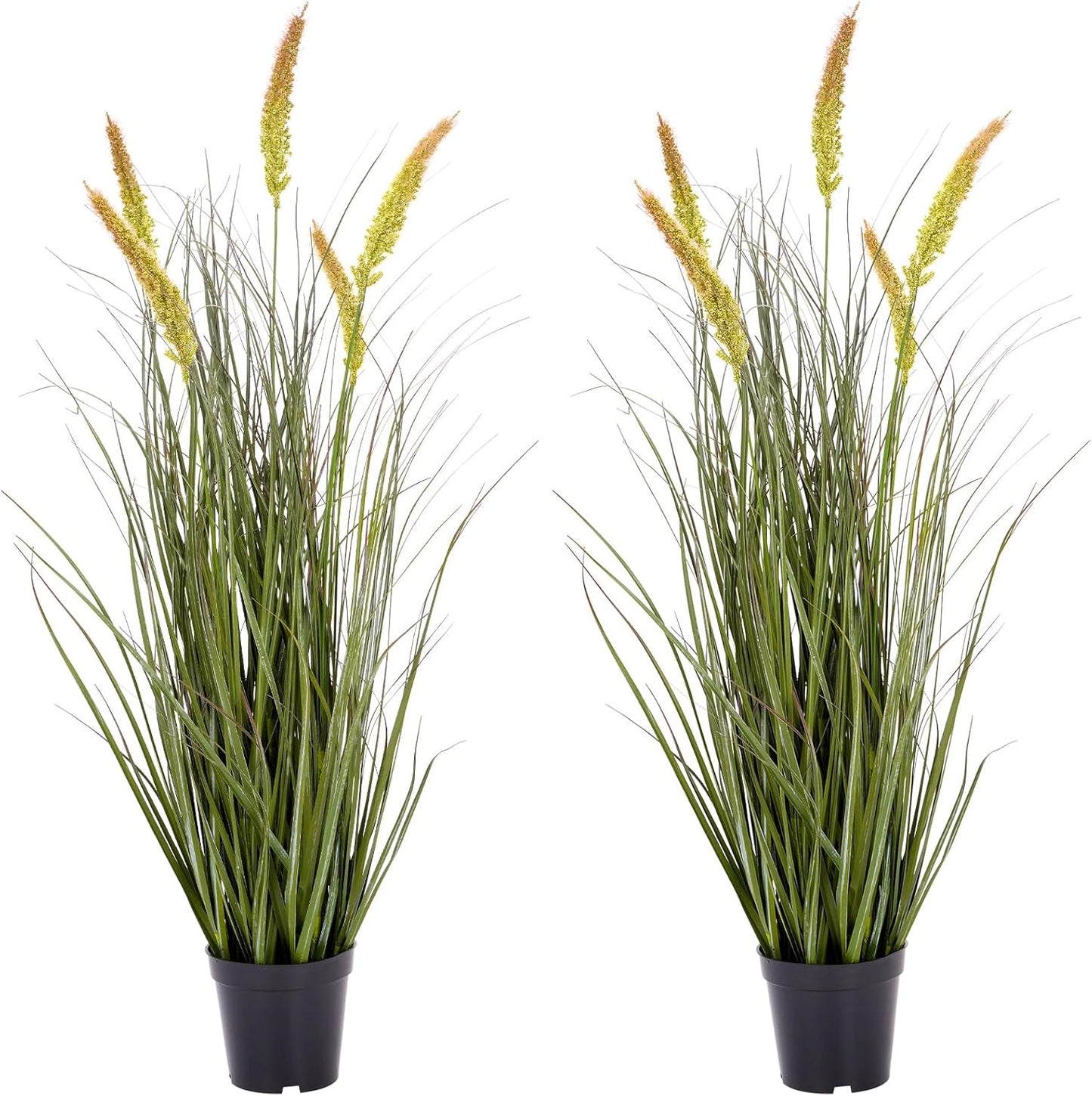 Green Onions Fake Plants,Artificial Plants Indoor, Fake Grass Decor Green Plant Fake Outdoor Flowers Fake Succulents,Artificial Tall Grass Plants with Pots House Decorative(36“ 2 Pack)