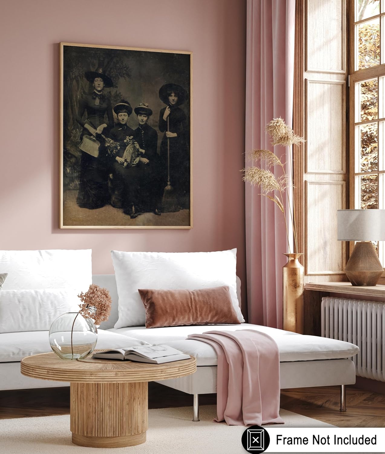 Poster Master Vintage Four Witches Coven Poster - Retro Witches Print - Witchcraft Art - Halloween Art - Gift for Men & Women - Gothic Decor for Living Room, Bedroom or Dorm - 11x14 UNFRAMED Wall Art