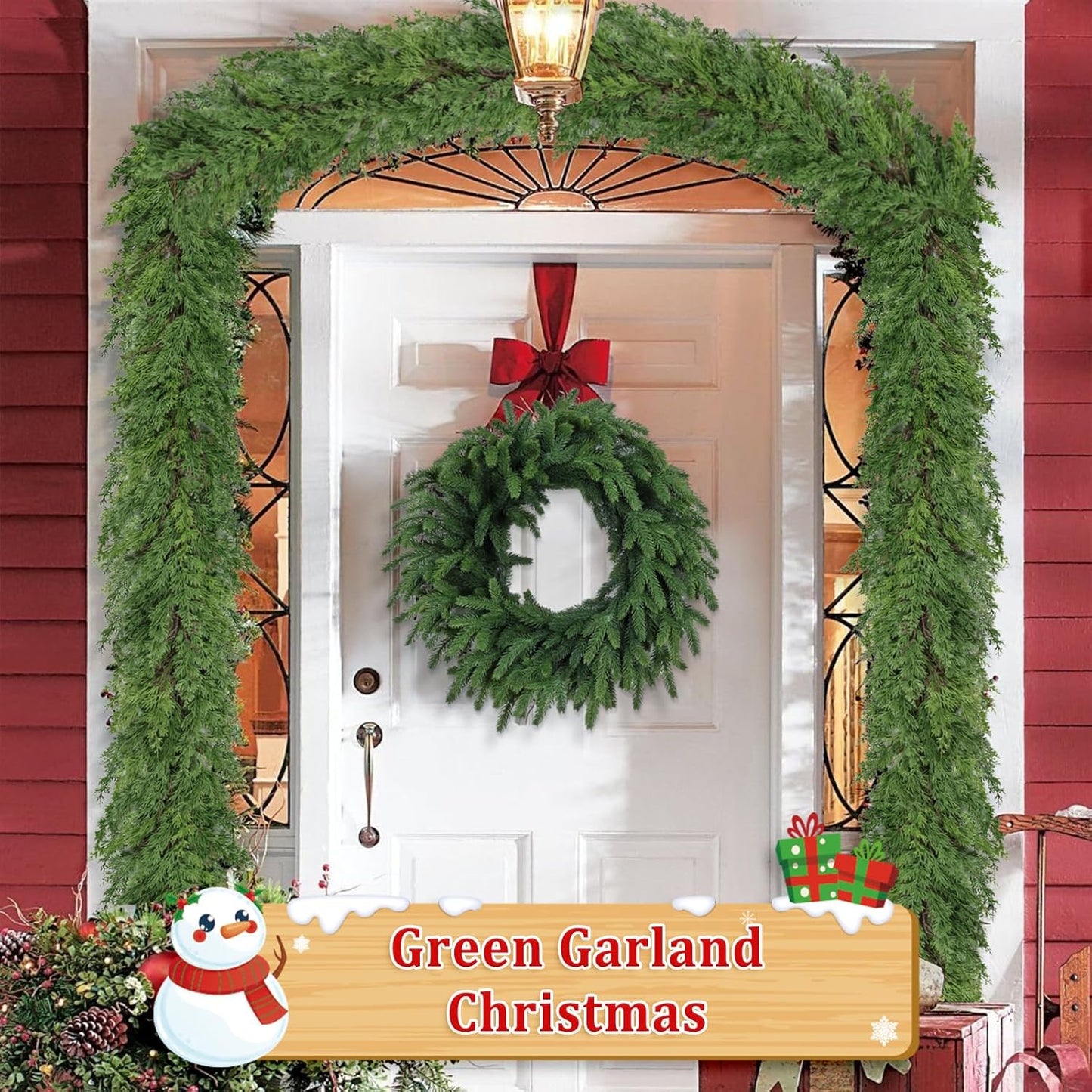 9 Ft Real Touch Christmas Garland Indoor with Pine Cone,Thick and Lush，Soft Bendable Mantle Garland Christmas, Lifelike Cedar Garland, Christmas Garland for Mantle,Indoor Christmas Decorations