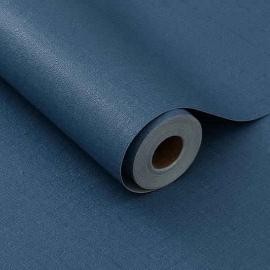 Grasscloth Wallpaper Textured 20.8"x394" (Blue, 20.8"x394")