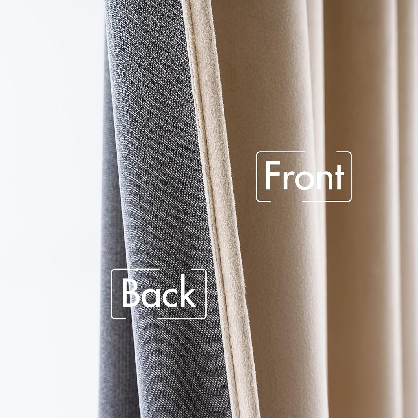 MIULEE Velvet Curtains 96 inches - Pinch Pleated Luxury Room Darkening Curtains for Bedroom Living Room Thermal Insulated Super Soft Window Drapes Back Tab, Camel Beige, W52 x L96 inch, 2 Panels