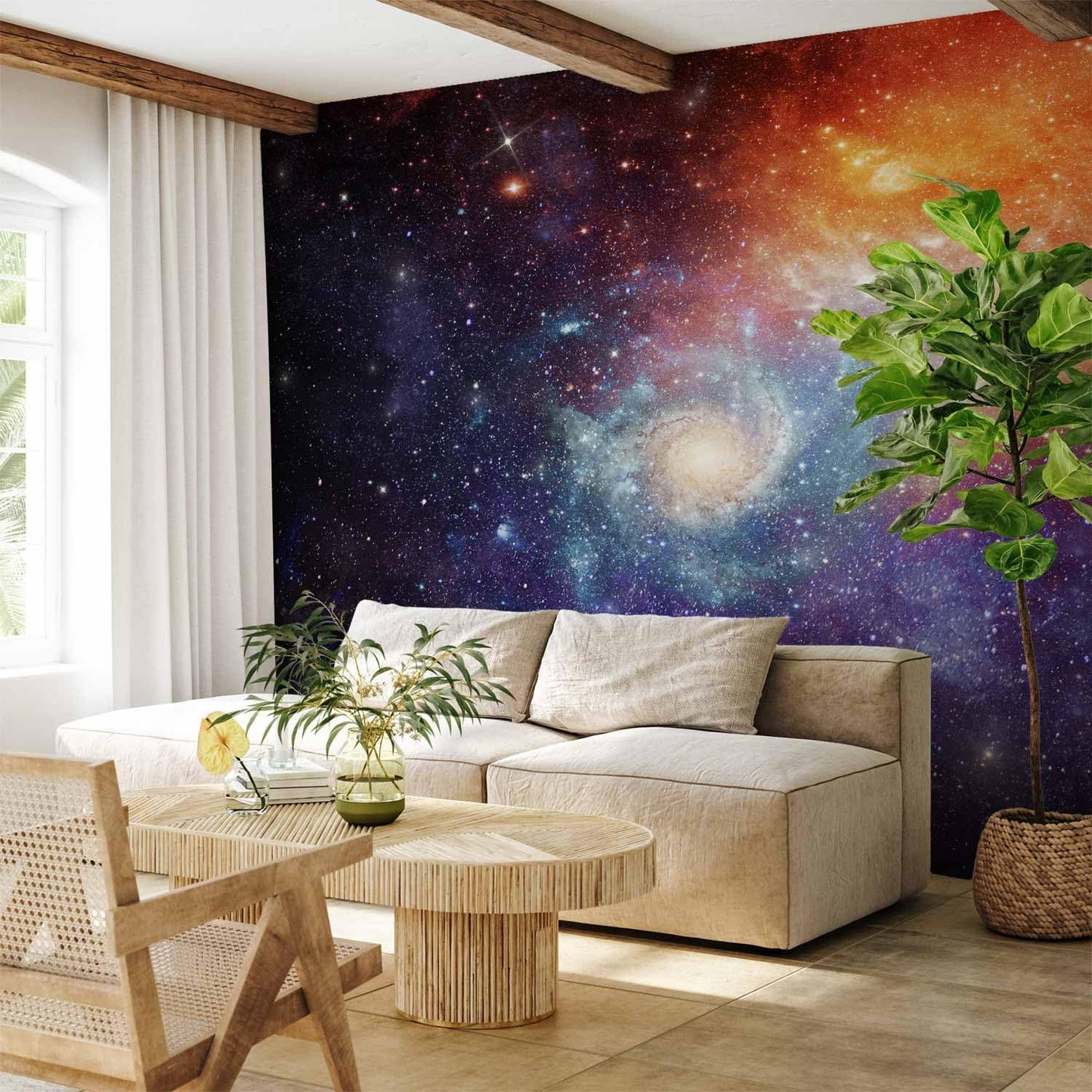artgeist Wall Mural Cosmos Galaxy 193x138 in - XXL Peel and Stick Self-Adhesive Wallpaper Removable Large Sticker Foil Wall Decor Print Picture Image Design f-C-0101-a-a
