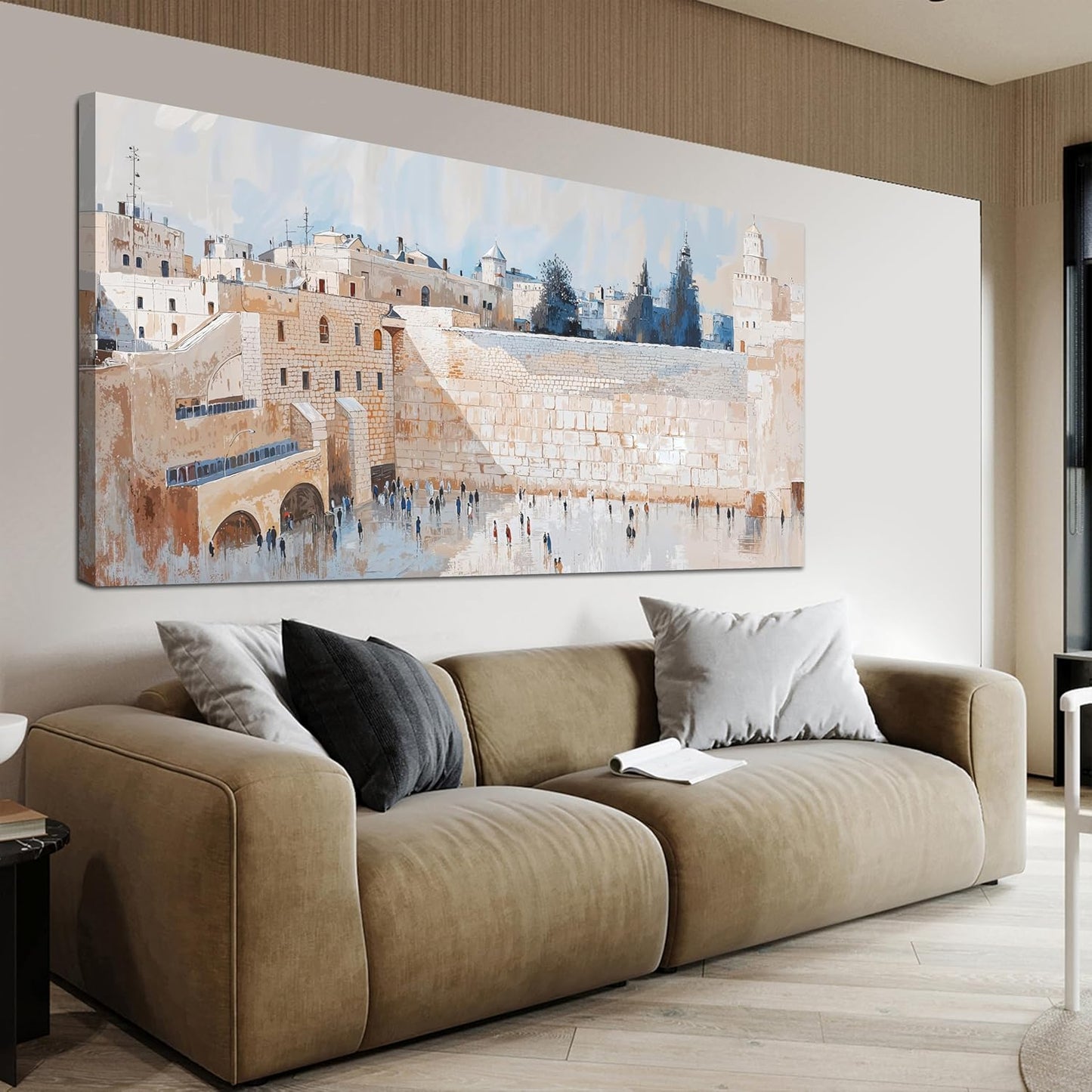 Canvas Wall Art Decor Pictures Beige Large Wall Art Decor For Living Room Artwork For Walls Vintage Canvas Art Wall Decor Prints Pictures For Bedroom Dining Room Office Wall Hanging Decor 20" X 40"