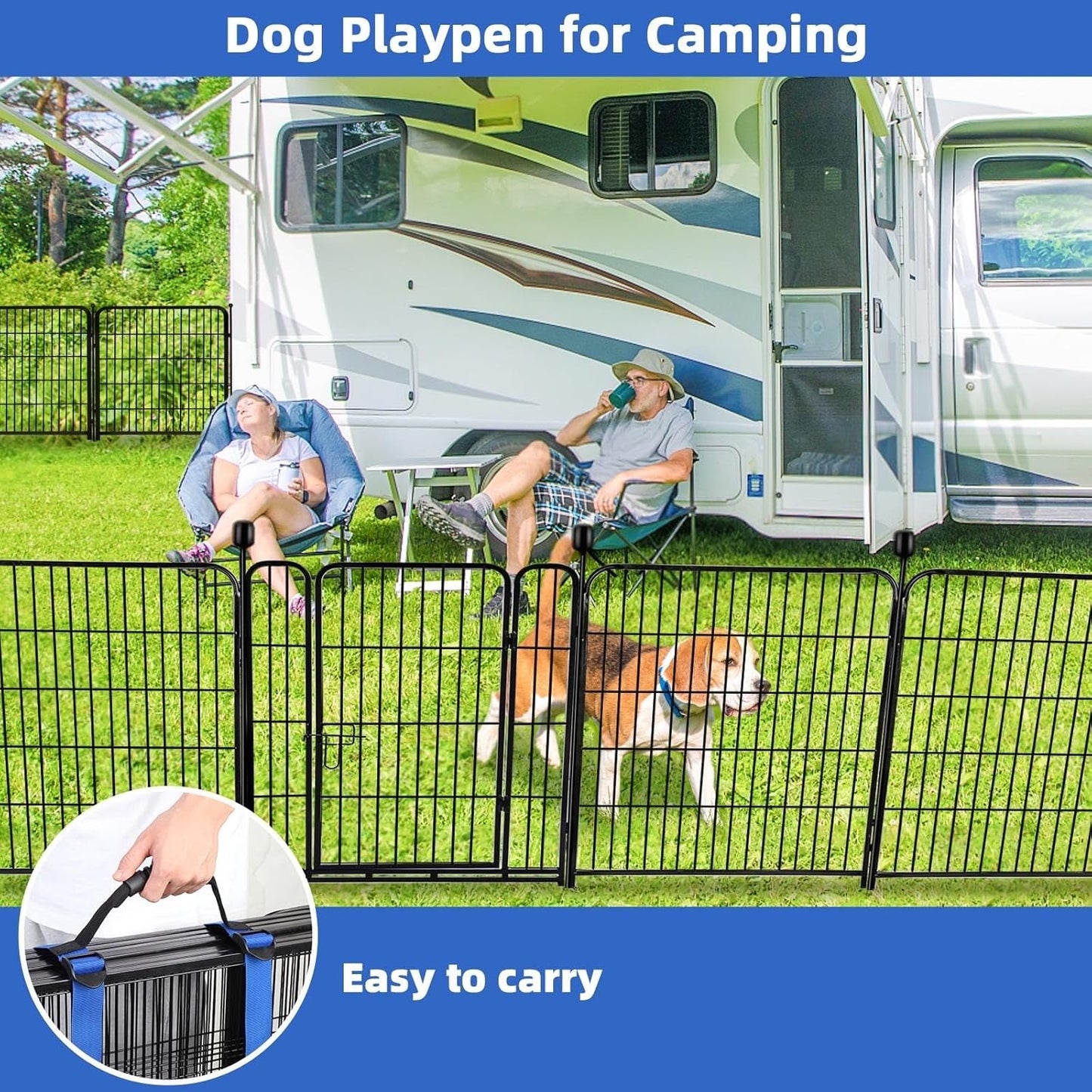 ADAVIN 32 in(H) Garden Fences and Borders,1 Gate+11 Panels Dog Fence Outdoor for Yard, Temporary Fence, Flower Garden Fencing, Heavy Duty Iron Metal Animal Barrier Fences,Total 26.6 Ft(L),Black