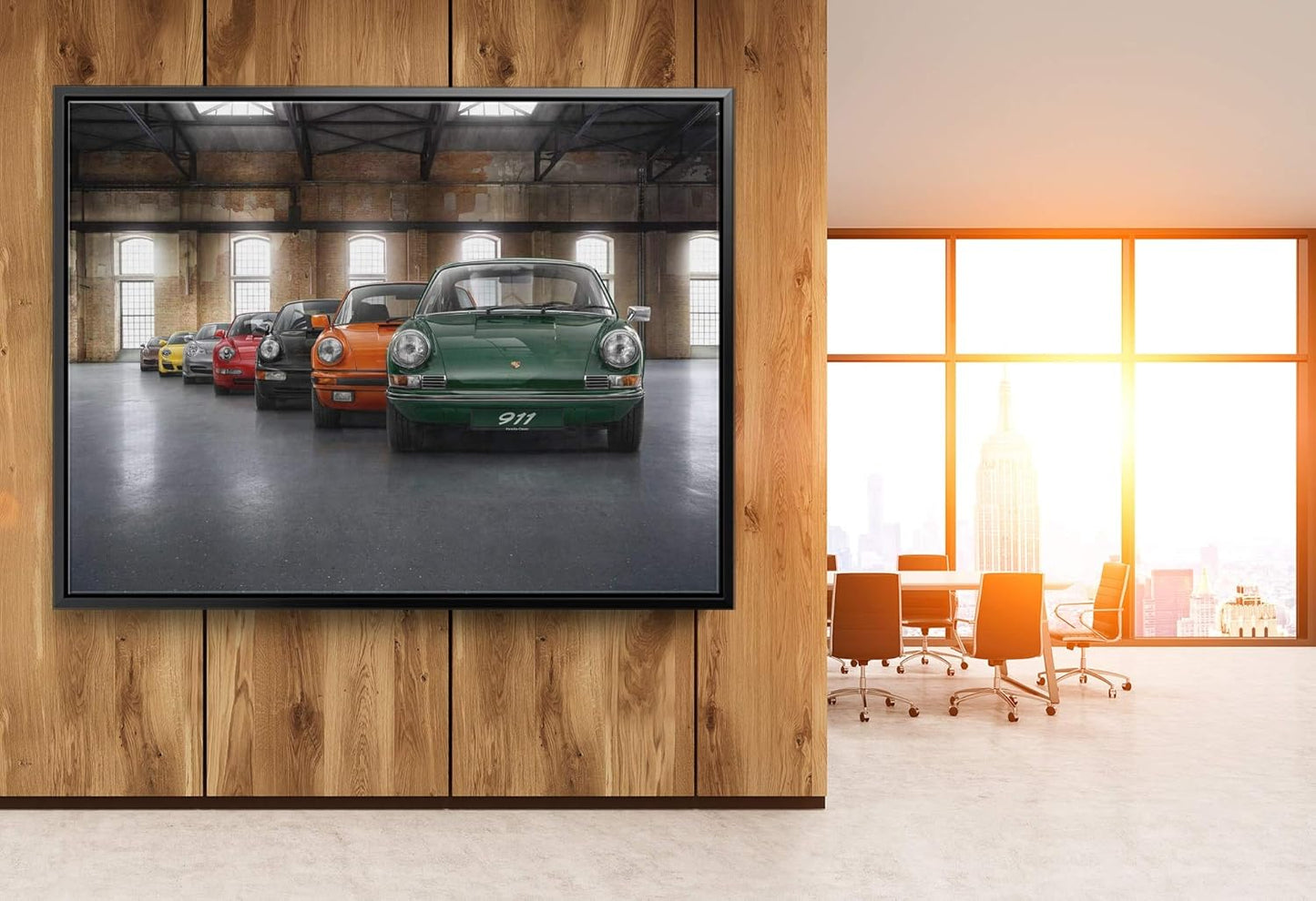 Porsche Car 911 Color Revolution Canvas Art Print Picture Wall Home Decor - Various Sizes (45in x 30in Gallery Wrapped)