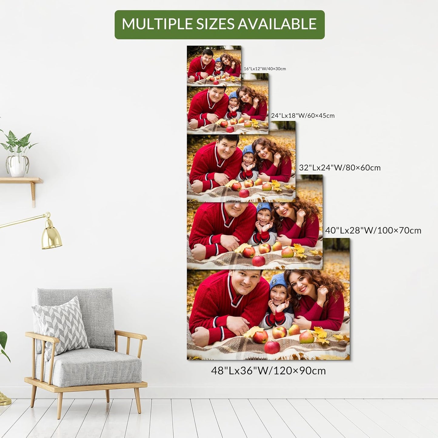 Wewejia Personalized Photo to Canvas Print 24x18 Inch, Canvas Prints With Your Photos on Custom Wall Art for Bedroom, Living Room, Wedding Baby Pet Family Picture Wall Ar