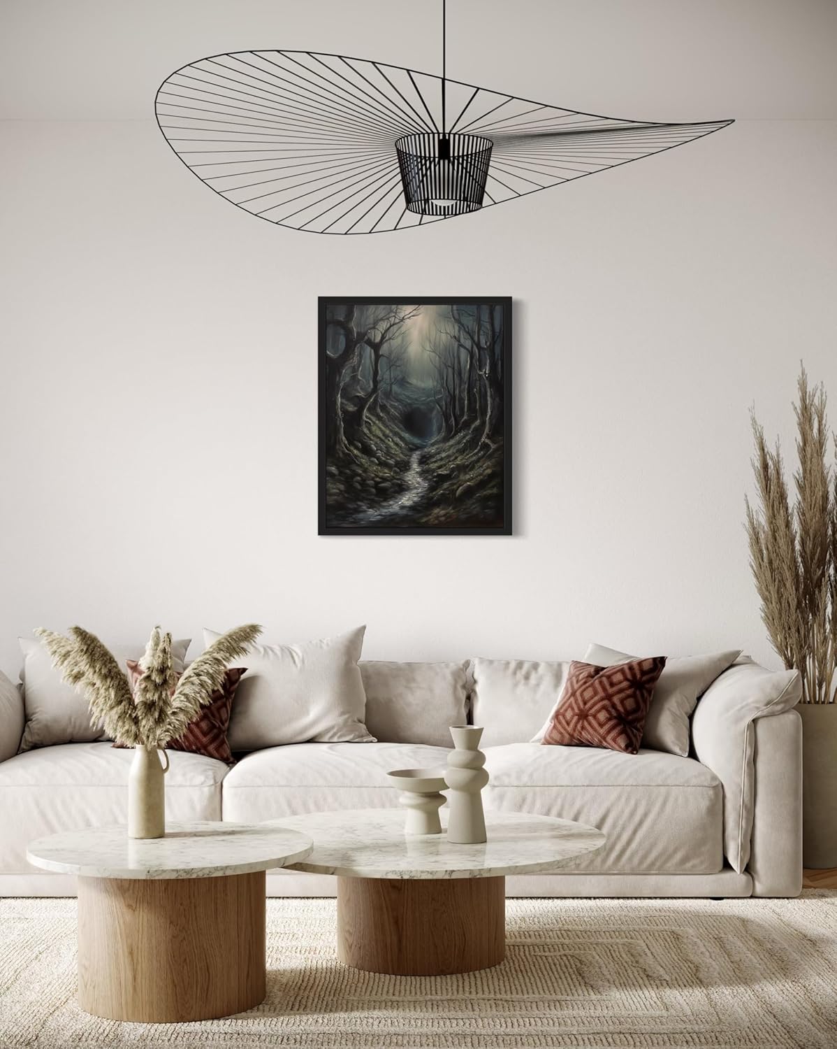 Dark Tunnel Poster Art Print, Halloween Scary Vintage Wall Art Academia Spooky Painting Decoration for Horror Prints, Gothic Posters Bedroom Decor 89 (Dark Tunnel, 16 x 20 inches, Unframed)