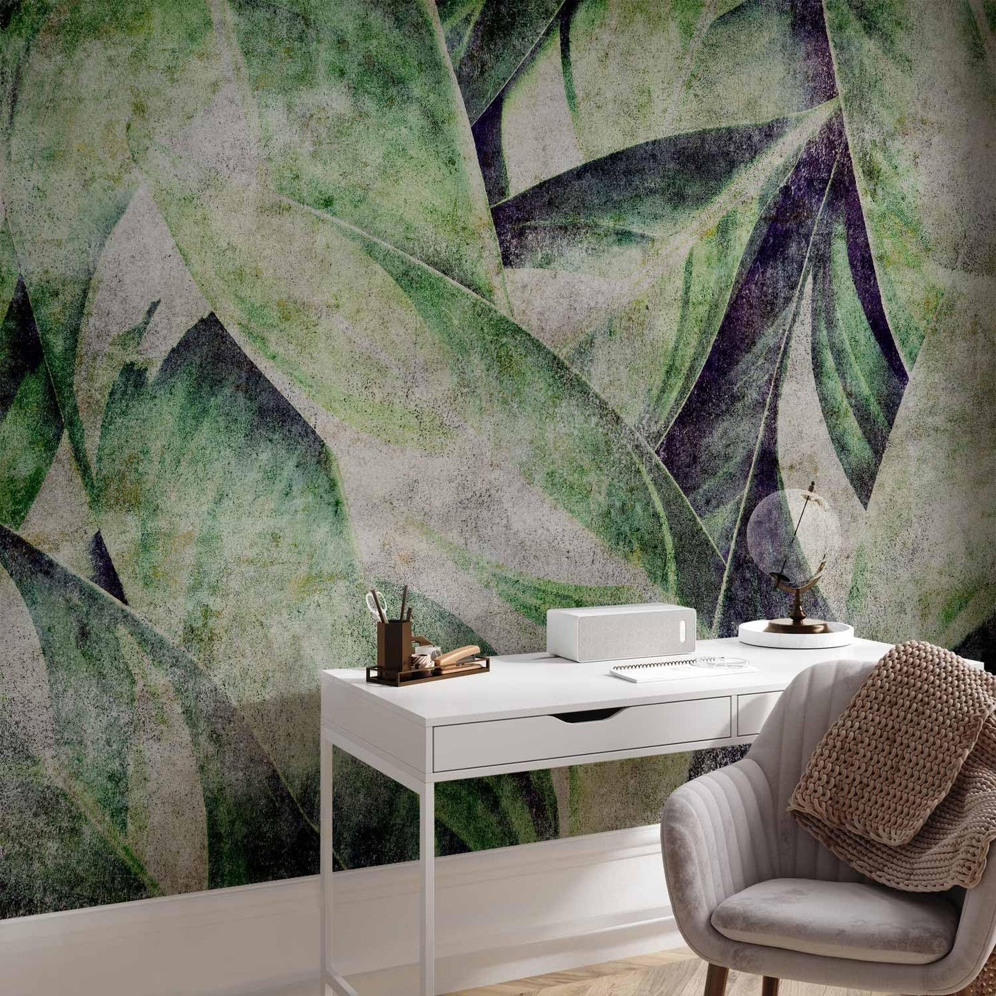 artgeist Premium Wall Mural Tropical Leaves 157"x110"XXL Non-Woven Wallpaper Fleece Wall Decor Photo Print Picture Image Design Jungle Nature Botanical b-C-0844-a-a
