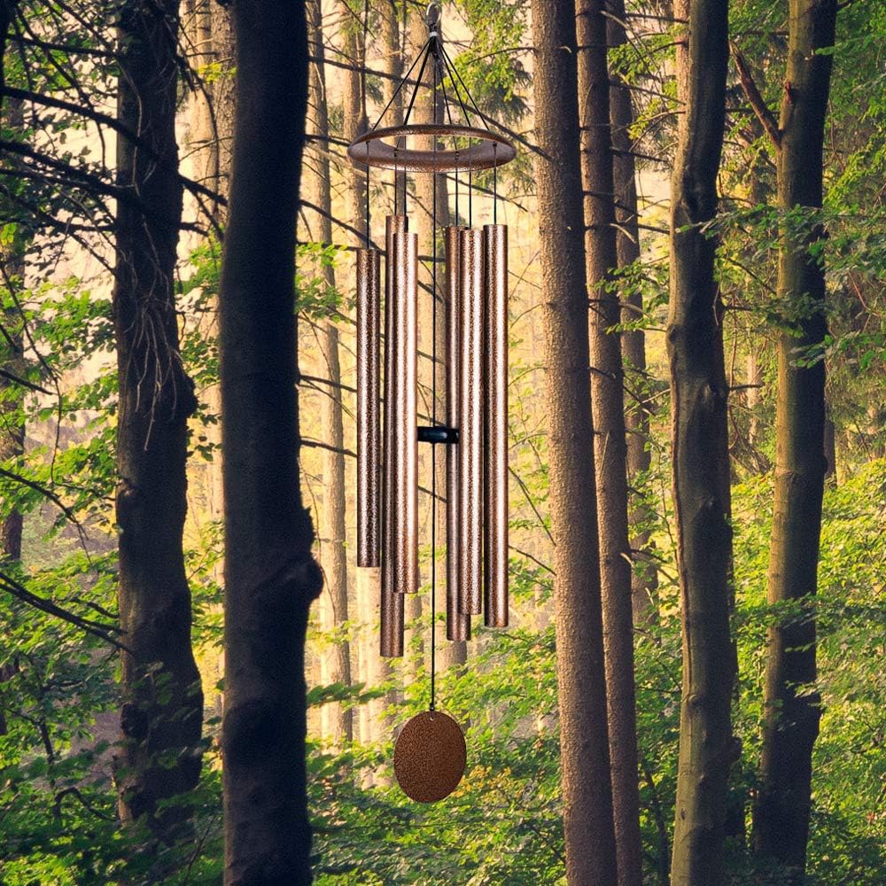 50 Inch Wind Chimes for Outside Deep Tone Large Sound Church Bell Rings Memorial Mother Day Copper Vein Thickness of Tube 3.6mm Taiwan Made