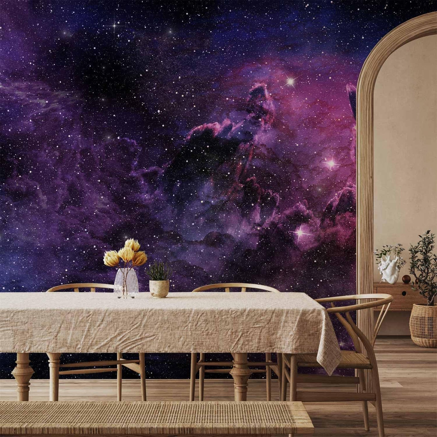 artgeist Wall Mural Cosmos Galaxy 96x69 in - Peel and Stick Self-Adhesive Wallpaper Removable Large Sticker Foil Wall Decor Print Picture Image Design a-C-0022-a-a