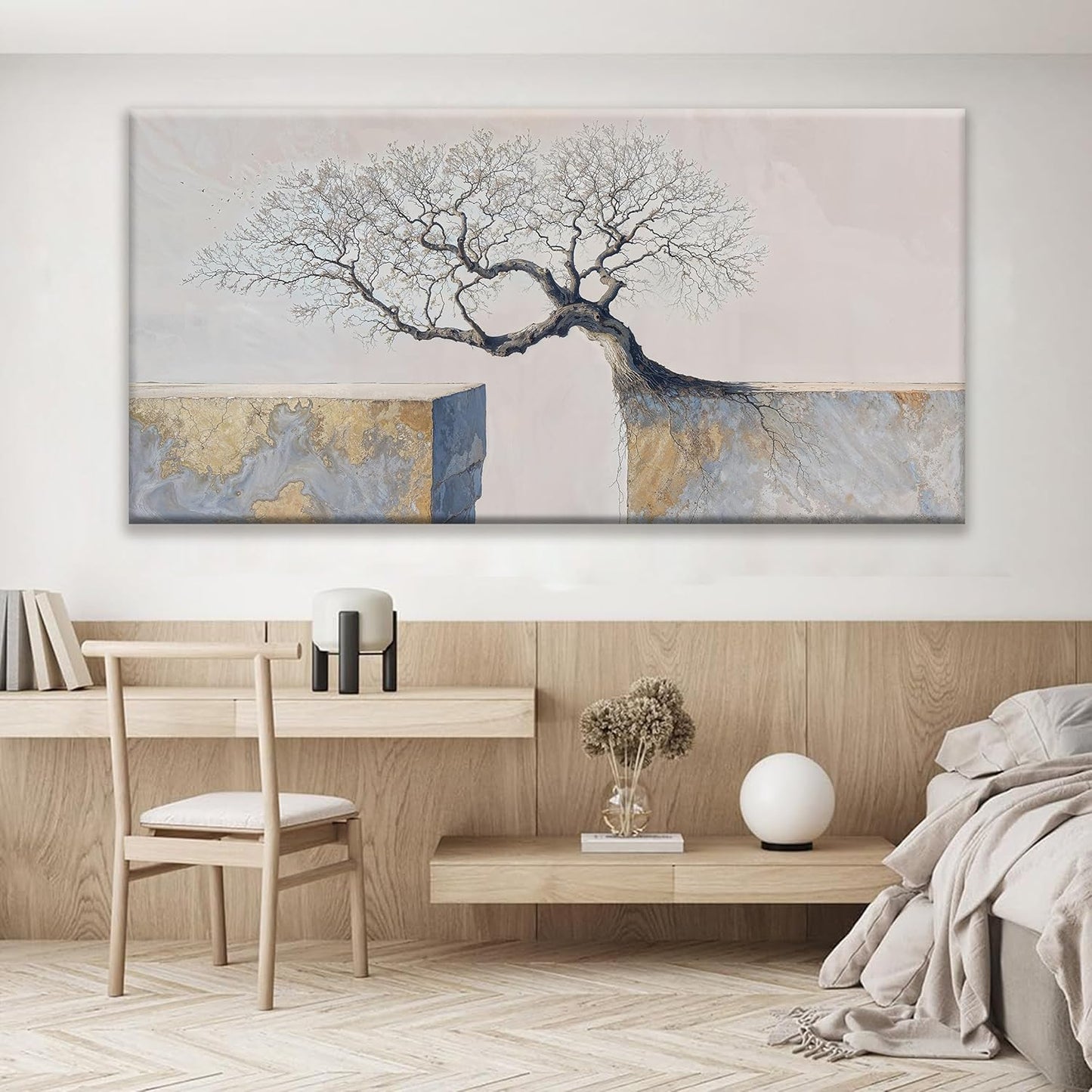 Suconvng Modern Large Wall Art For Living Room 29 X 58 Inches Wall Art Elegant Tree Of Life Canvas Wall Art Decor Motivational Wall Decor Landscape Paintings Picture For Bedroom Home Office Artwork