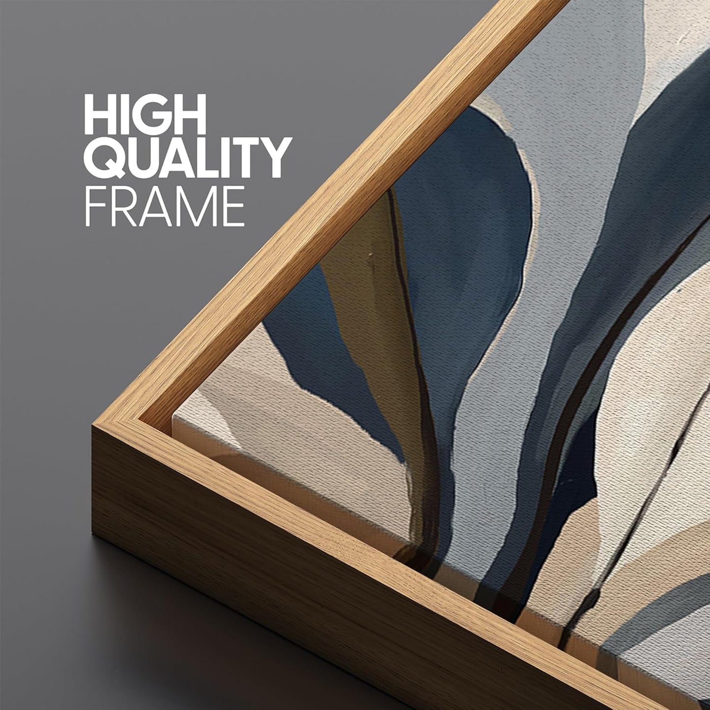 MUDECOR Extra Large Framed Canvas Print Wall Art Neutral Toned Floral Abstract Antique Retro Fine Art Illustrations Decorative Colorful for Bedroom - 60"x30"