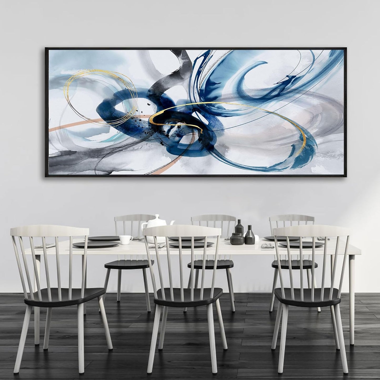 KLAKLA Extra Large Wall Art - Abstract Huge Canvas Picture Wall Decor Living Room Oversized Artwork for Walls Bedroom Office Decoration Modern Frame Wall Art