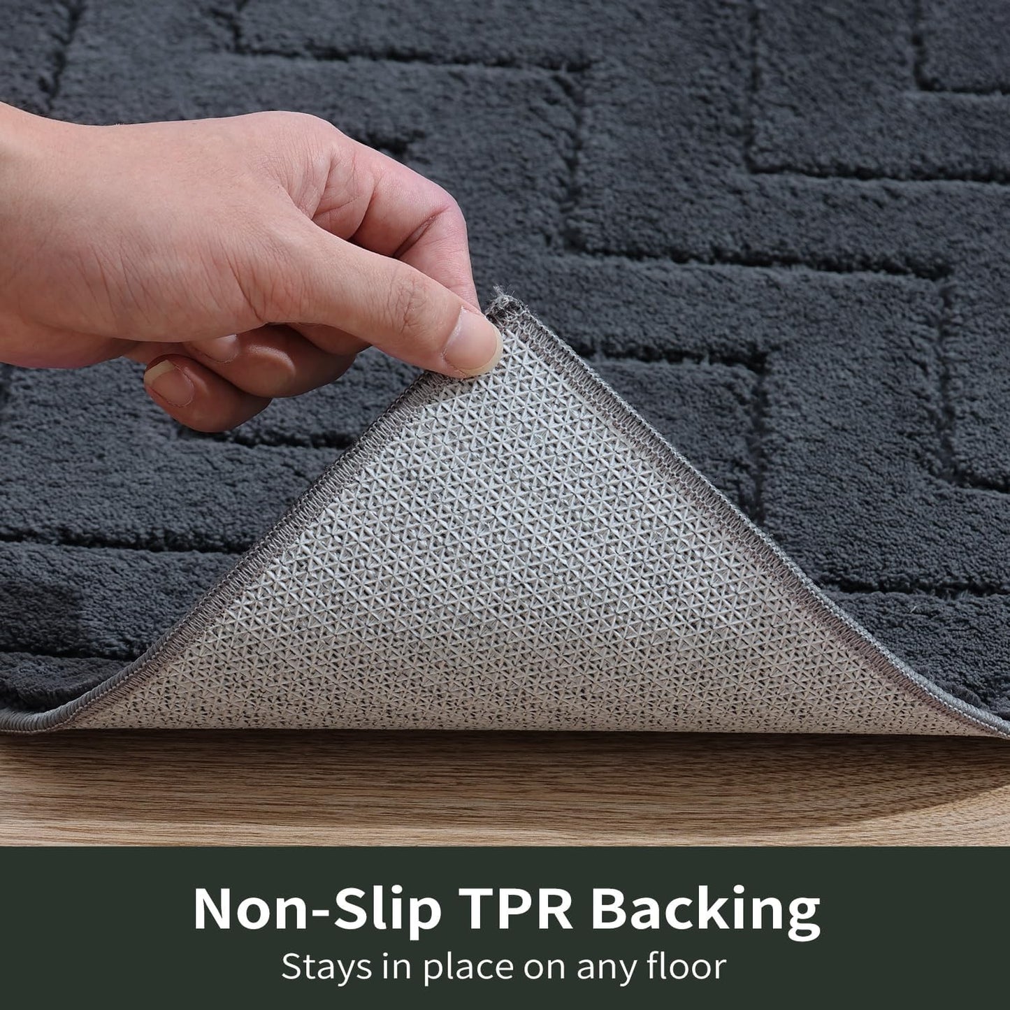 Stiio Front Door Mat Indoor Outdoor Entrance 20x31.5 Inches, Non Slip Washable Entry Rug, Dog Doormat, Absorbent Entrance Mat for Front & Back Door, Muddy Wet Shoes & Paws, Dark Grey