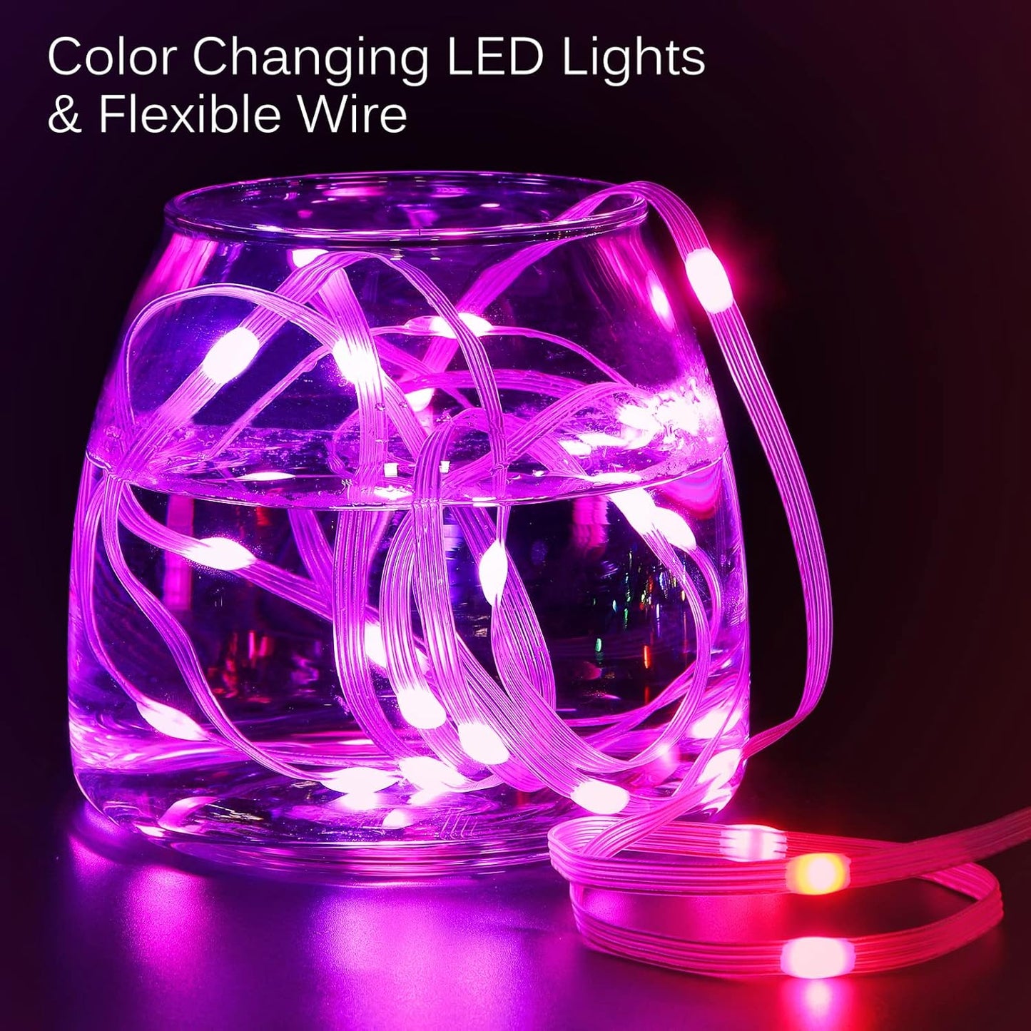LED Curtain Lights, 8ft x 6ft 144 LED RGB Color Changing String Fairy Lights Curtain with Smart APP Control, Music &Voice Sync for Bedroom Backdrop Wall Indoor Outdoor Christmas Decorations