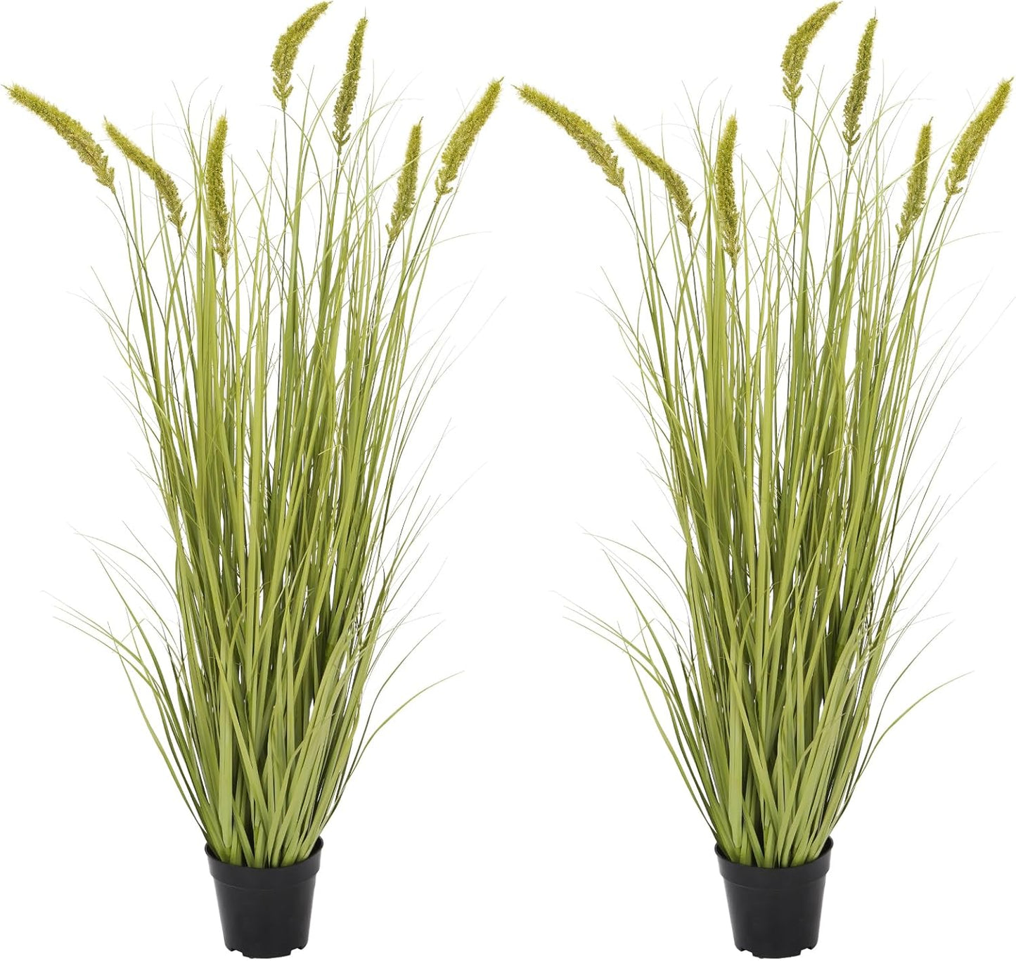 Green Onions Fake Plants,Artificial Plants Indoor, Fake Grass Decor Green Plant Fake Outdoor Flowers Fake Succulents,Artificial Tall Grass Plants with Pots House Decorative(47" 2 Pack)