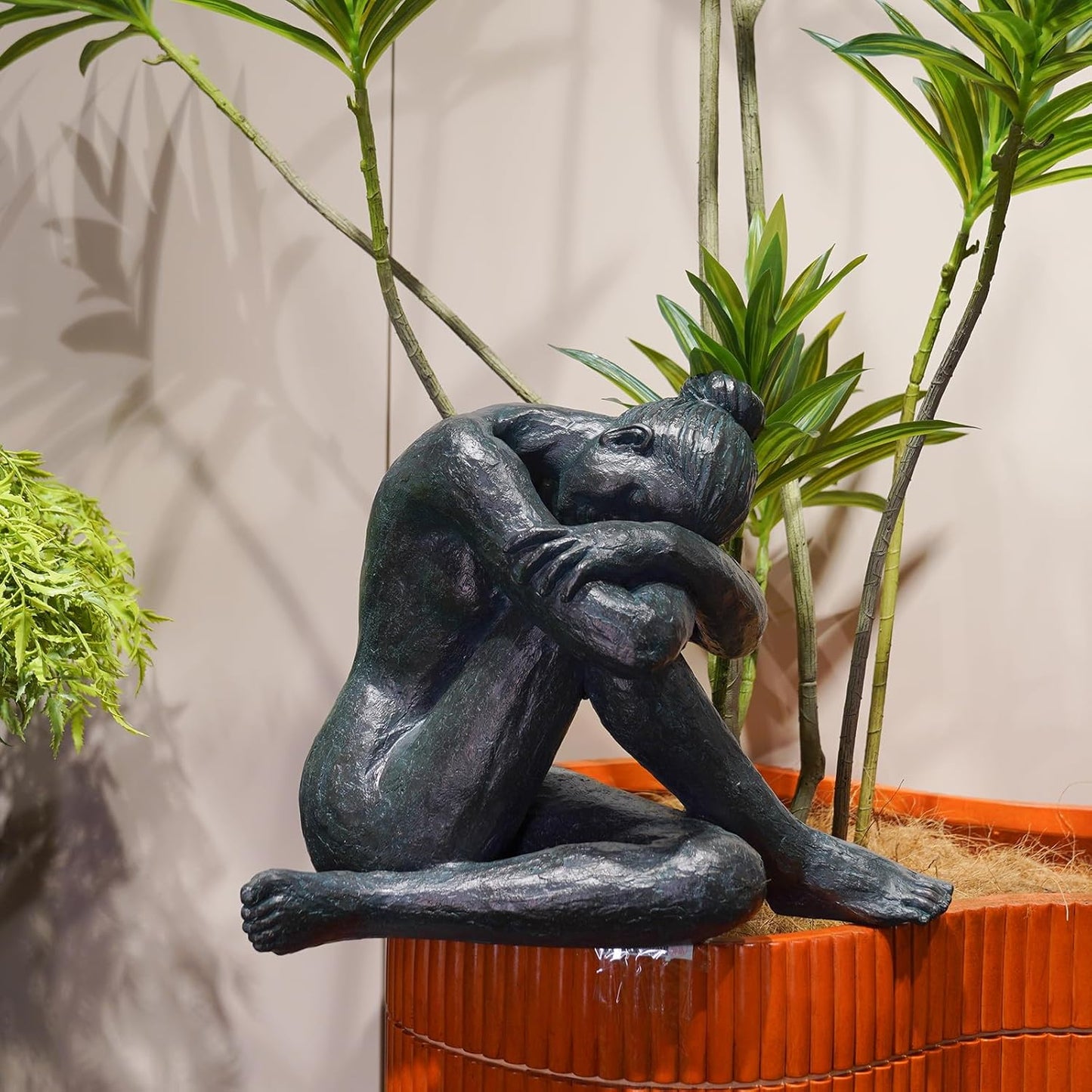 Guichifun Yoga Dancer Statue Home Decoration - Resin Sculpture Modern Creative Home Ballet Thinker Dancers Handicrafts Art Ware Home Décor Office Room Ornament Gifts 13.5 x 9.5 x 11.25 Inch