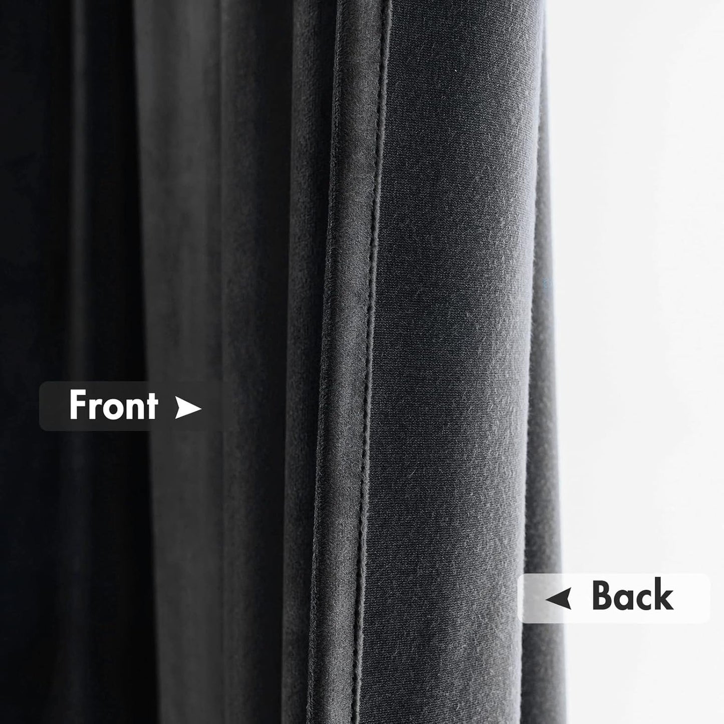 MIULEE Black Velvet Curtains Thermal Insulated Blackout Curtain Drapes for Bedroom Living Room Darkening 96 Inches Long Curtains Panels Rod Pocket Set of 2