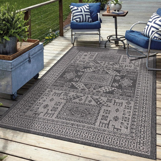 Keen Home Design Terrace Outdoor Area Rug - 12x15 Washable Indoor/Outdoor Rug for Patio, Kitchen, Balcony, Beach, Garden, Deck and Porch, Size: 12'x15'