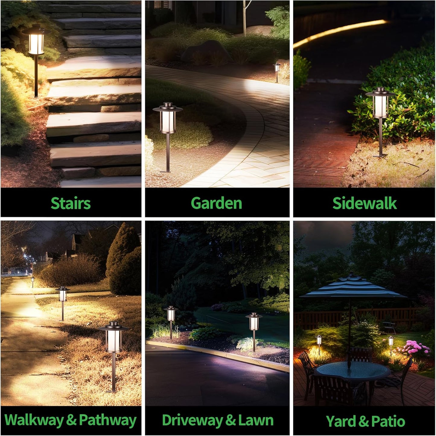 12V Landscape Path Light, 5 Color Temperature Selectable Pathlight LED, IP65 Waterproof Walkway Lights Low Voltage Hardwired, 5W 150LM ORB Metal Outdoor for Garden Walking Area (8 Pack)