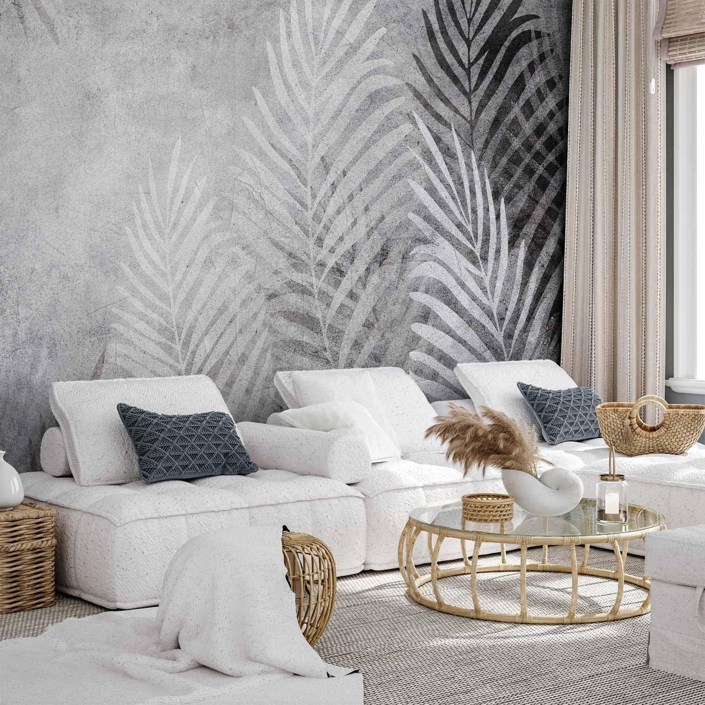 artgeist Premium Wall Mural Leaves 98x69 in - XXL Non-Woven Wallpaper Fleece Wall Decor Photo Print Picture Image Design Palm Abstract Nature Botanical b-C-0855-a-a