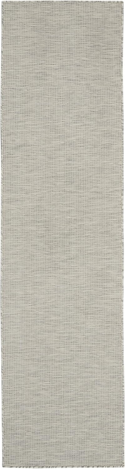 Nourison Positano Light Grey 2' x 6' Area Rug Easy Clean, Non Shedding, Bed Room, Living Room, Dining Room, Kitchen (6' Runner)