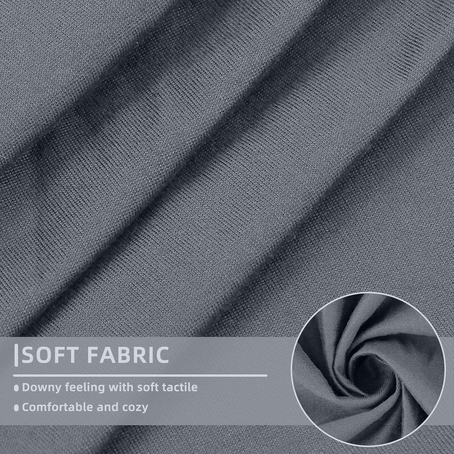 hyha Waterproof Couch Cushion Covers, Stretch Sofa Couch Seat Slipcover for Dog Washable, Non-Slip Waterproof Outdoor Cushion Covers for Patio Furniture Replacement (2 Pieces, Dark Grey)