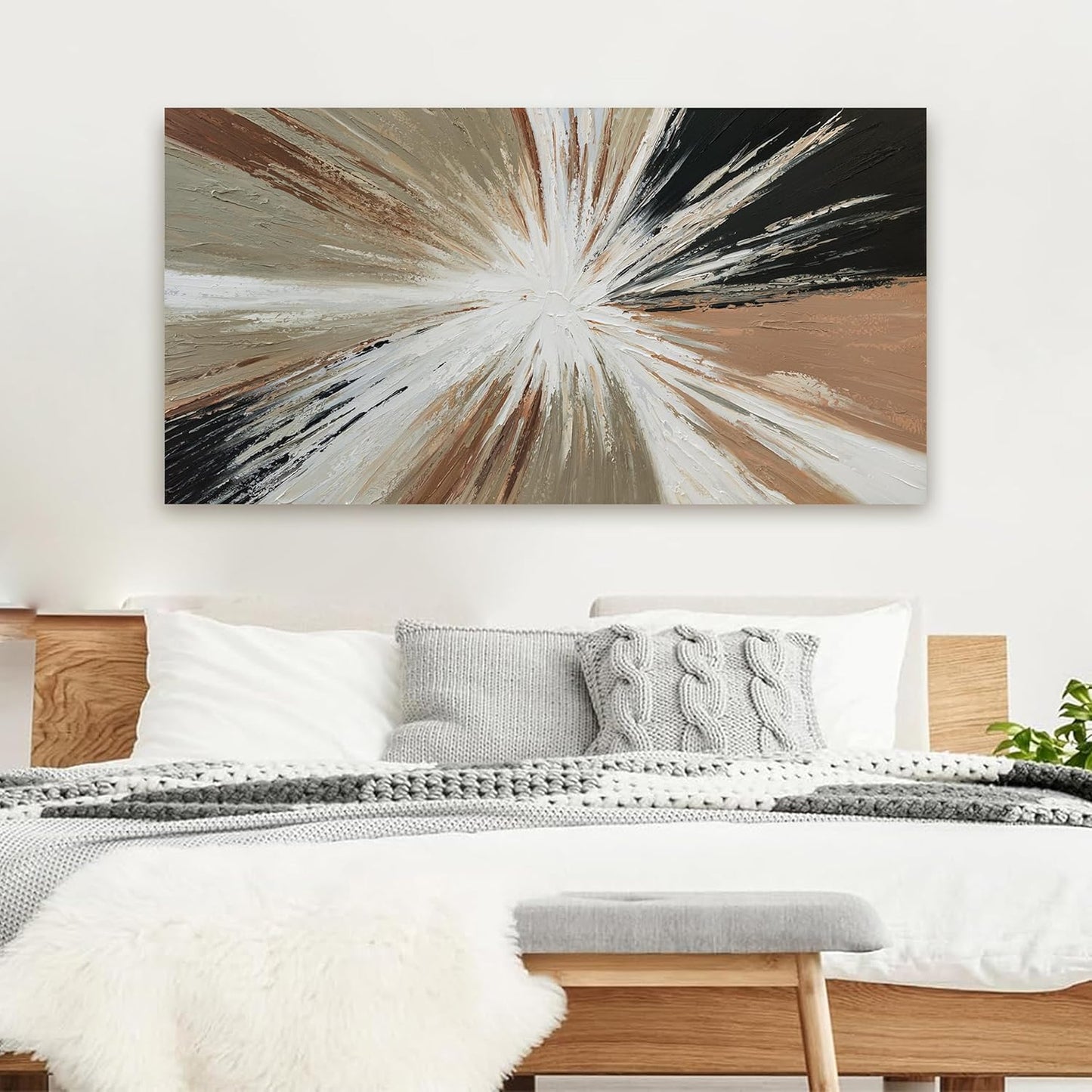 Canvas Wall Art Decor Abstract Canvas Art Wall Decor Black and White Wall Art Wall Art Pictures for Living Room Modern Abstract Wall Art Prints Artwork for Walls Bedroom Office Decor 24" X 48"