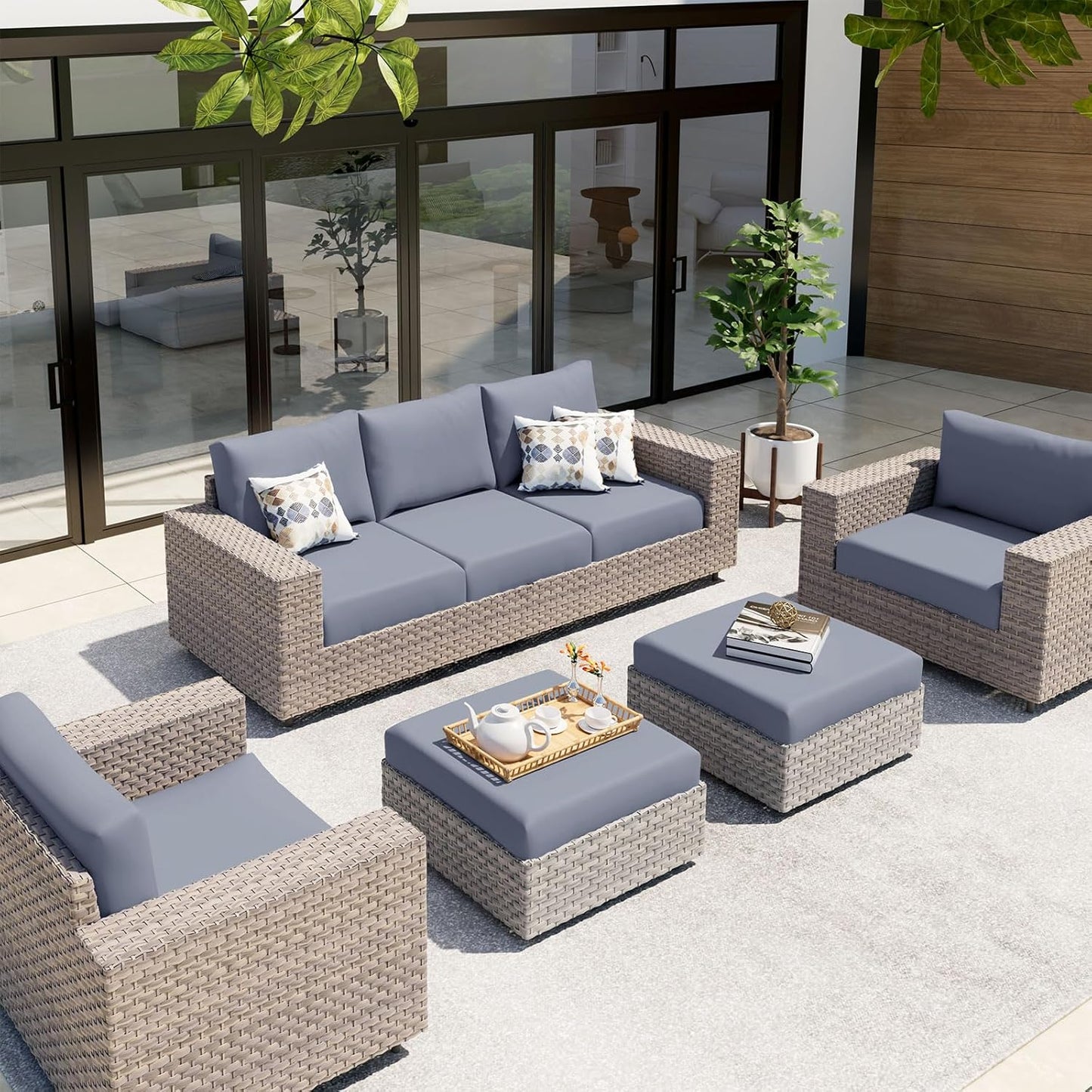 hyha Waterproof Couch Cushion Covers, Sectional Sofa Slipcovers Washable, L Shape Chaise Dog Couch Covers for Sectional Sofa, Universal Furniture Protector (1 Piece for Chaise XL, Grey)