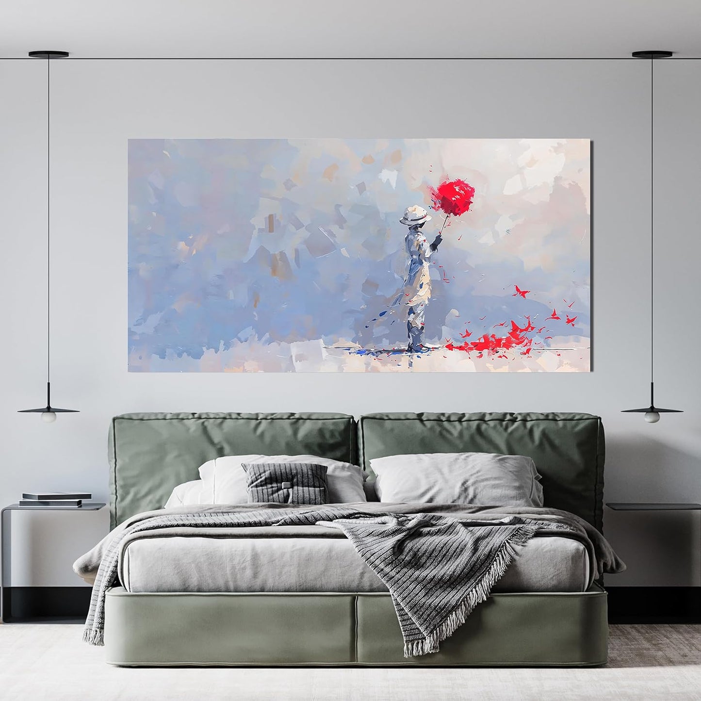 Large Canvas Wall Art Decor Modern Minimalist Wall Art Decor Wall Pictures For Living Room Artwork for Walls Colorful Wall Art Decorations Bedroom Office Home Wall Decor Prints Ready to Hang 24" X 48"