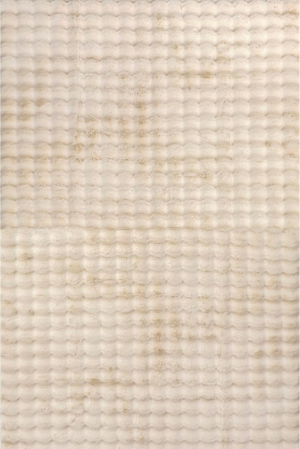 nuLOOM Jeni Checkered 6 Square Machine Washable Area Rug for Living Room Bedroom Dining Room Kitchen, Beige