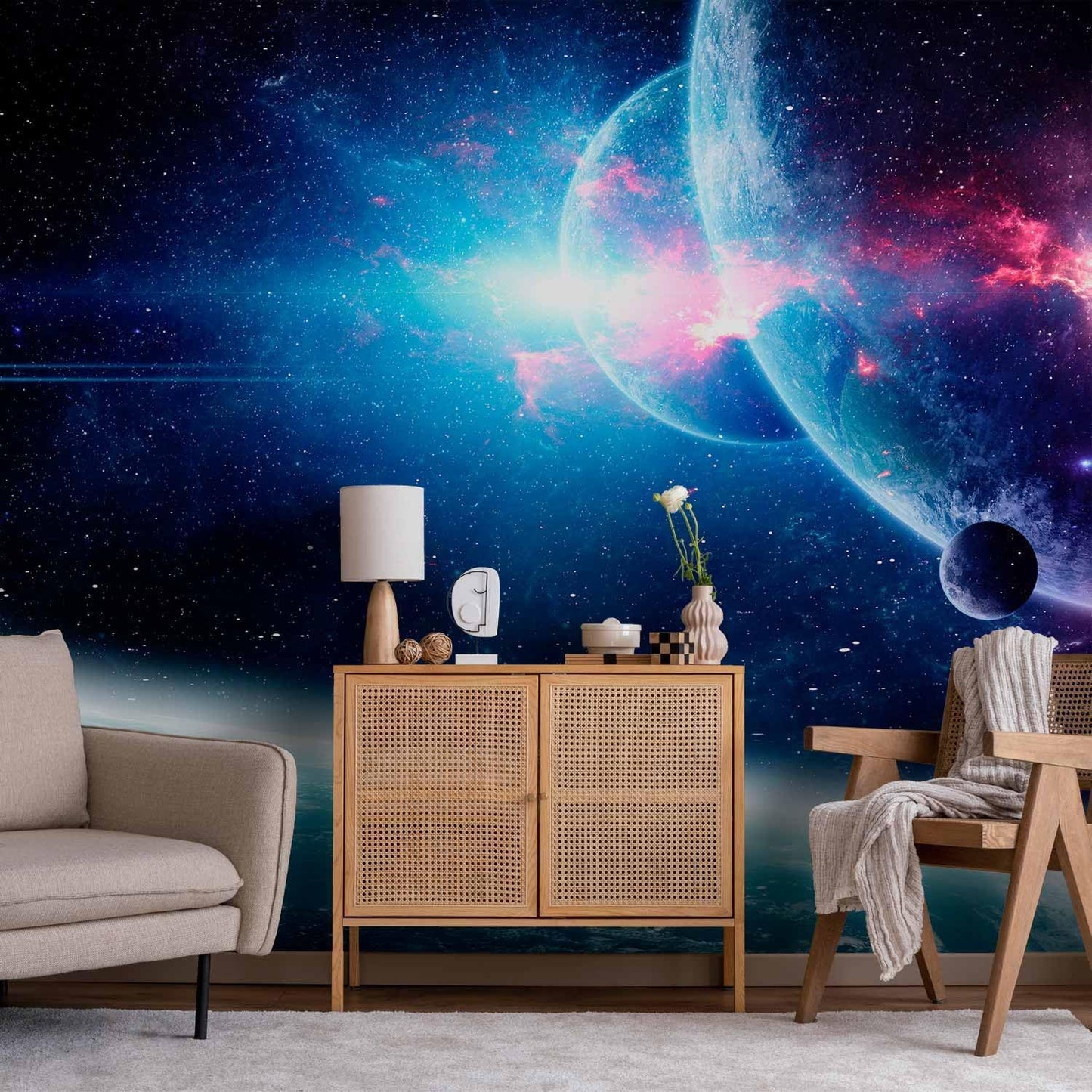 artgeist Wall Mural Cosmos Galaxy 157x110 in - XXL Non-Woven Wallpaper Fleece Wall Decor Photo Print Picture Image Design Stars Solar System Universe Space b-C-10047-a-a