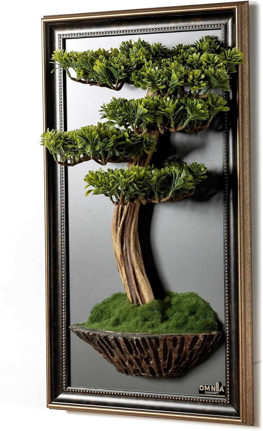 Omnia Artlife Concept Bonsai Art Life Tree Tableau - 5 - Handmade Tree Portrait, Wall Art, Wall Decor, Wallboard