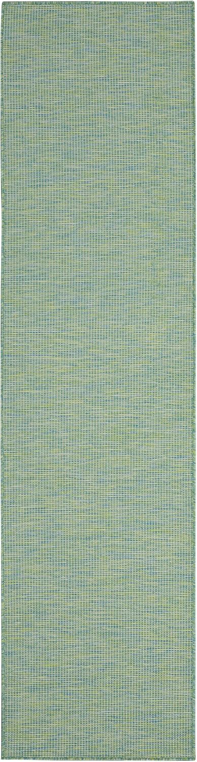 Nourison Home Positano Blue Green 2' x 6' Area Rug Easy Clean, Non Shedding, Bed Room, Living Room, Dining Room, Kitchen (6' Runner)