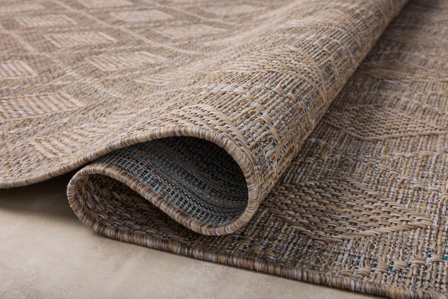 Loloi Amber Lewis Topanga Collection TOP-06 Natural/Mist 9'-2" x 12'-0" Indoor/Outdoor Area Rug