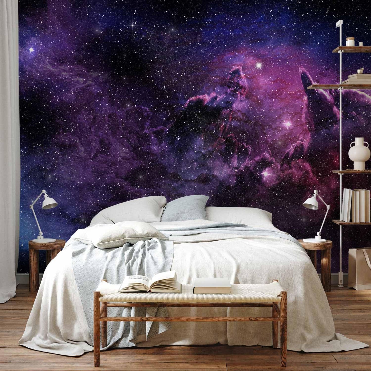artgeist Wall Mural Cosmos Galaxy 193x138 in - XXL Peel and Stick Self-Adhesive Wallpaper Removable Large Sticker Foil Wall Decor Print Picture Image Design a-C-0022-a-a