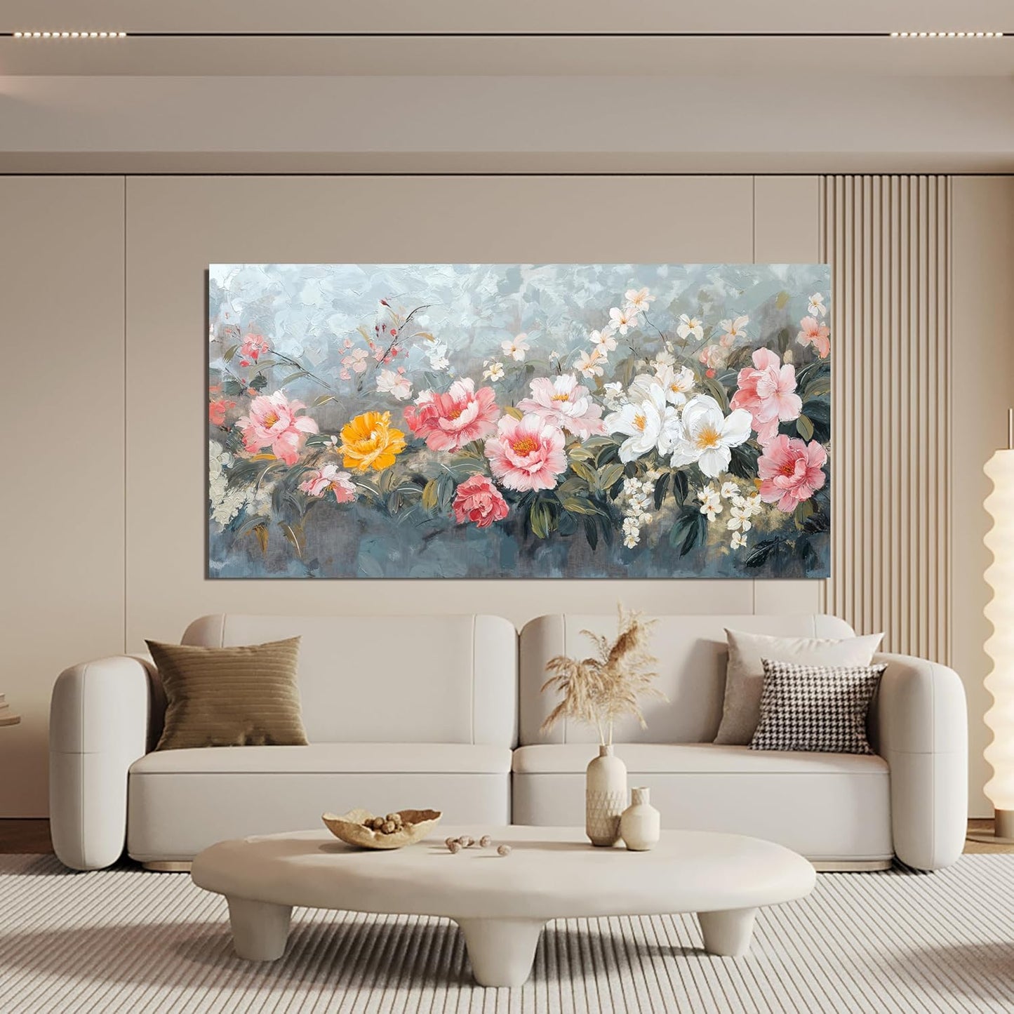 Canvas Wall Art Decor Colorful Flower Wall Art Decor Botanical Decor Wall Paintings Modern Wall Art For Living Room Artwork For Walls canvas prints For Bedroom Office Wall Hanging Decor 20" X 40"