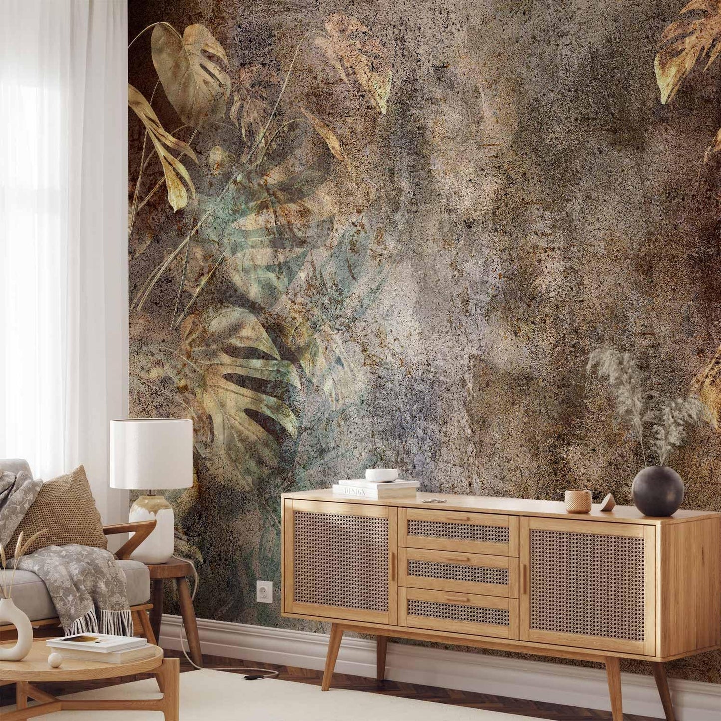 artgeist Wall Mural Monstera 138x101 in - XXL Non-Woven Wallpaper Fleece Wall Decor Photo Print Picture Image Design Nature Botanical Abstract Plants b-C-0859-a-a